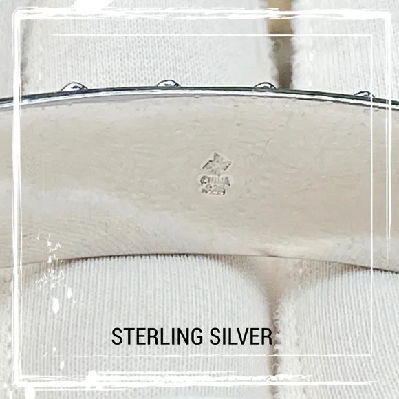 Red Coral Row Sterling Silver Cuff Bracelet - Picture 9 of 11